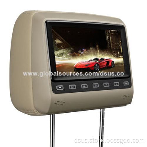 7-inch Headrest Monitor, Supports AV/IN